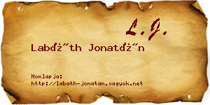 Labáth Jonatán névjegykártya